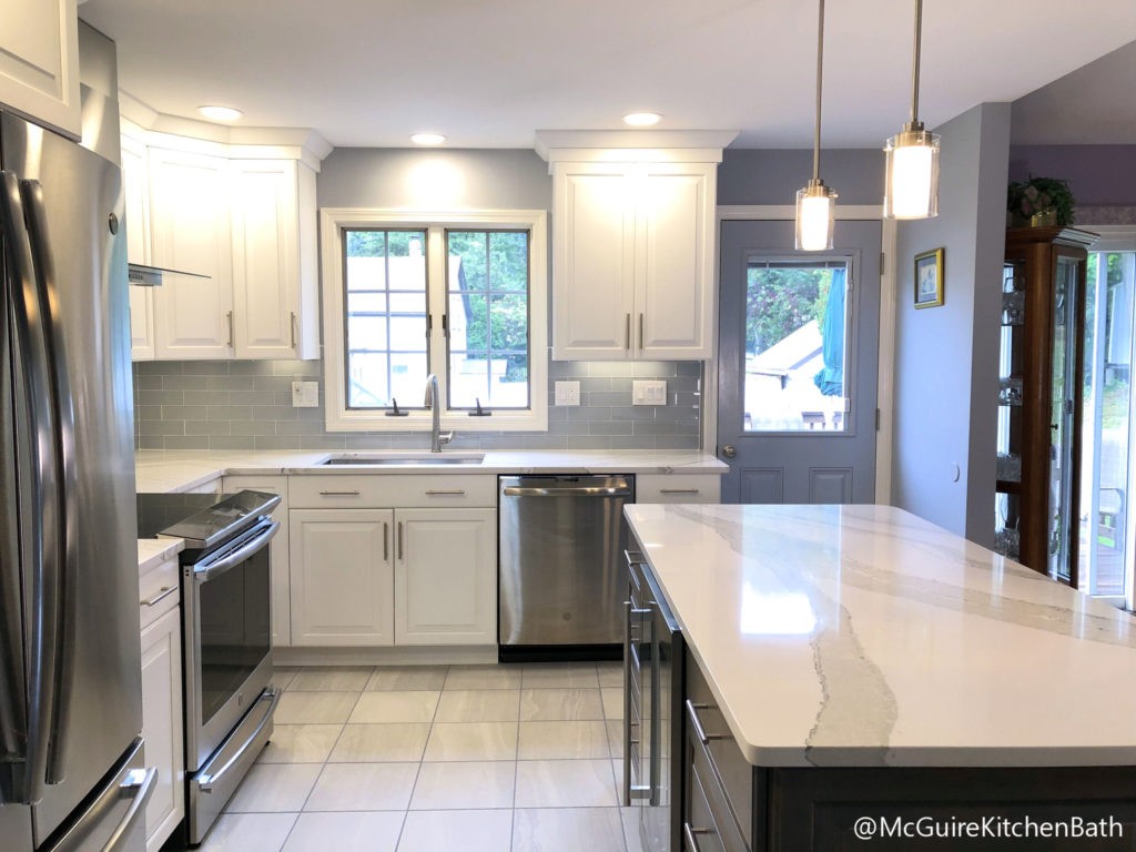 White and Grey Kitchen Remodel in Peabody - McGuire Kitchen and Bath