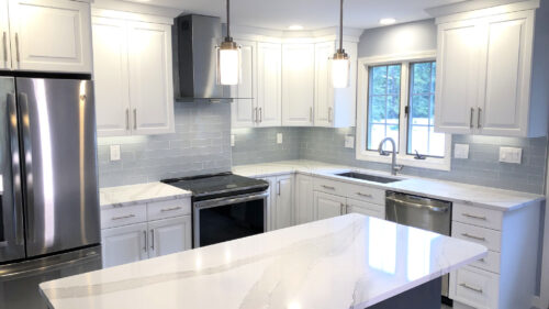 White and Grey Kitchen Remodel in Peabody