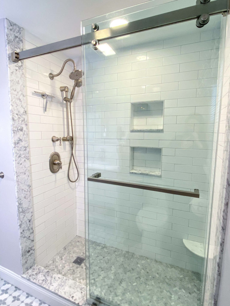 Stoneham bathroom remodel custom shower