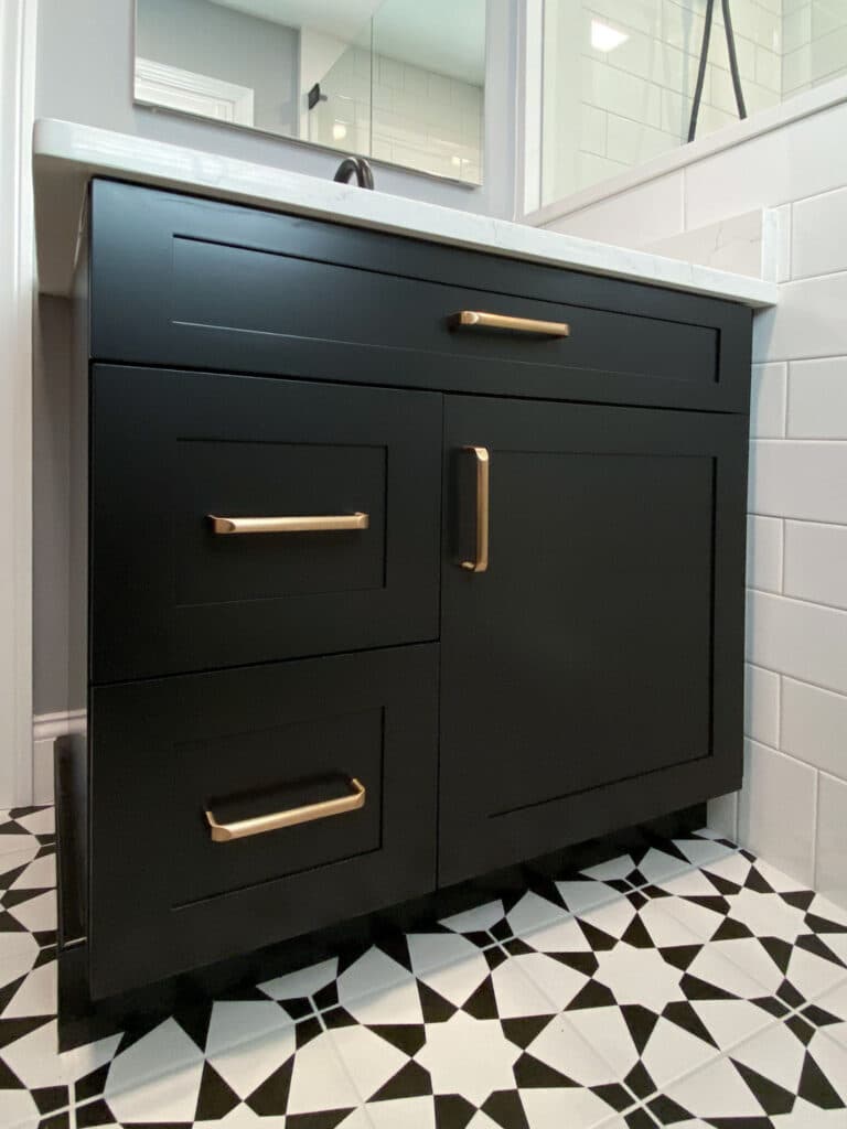 Black and White Art Deco Bathroom Remodel