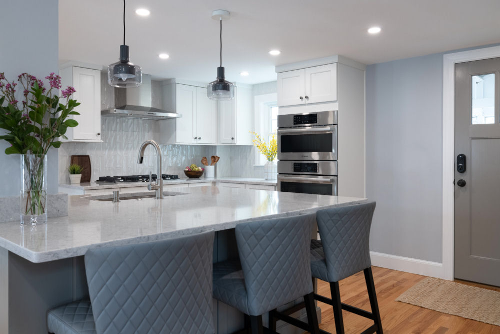 Wakefield Kitchen Remodel Gray and White Cabinets