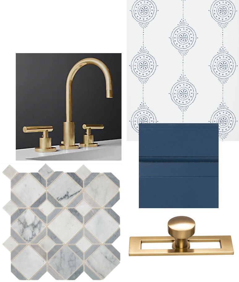 Melrose Powder Room Remodel Materials