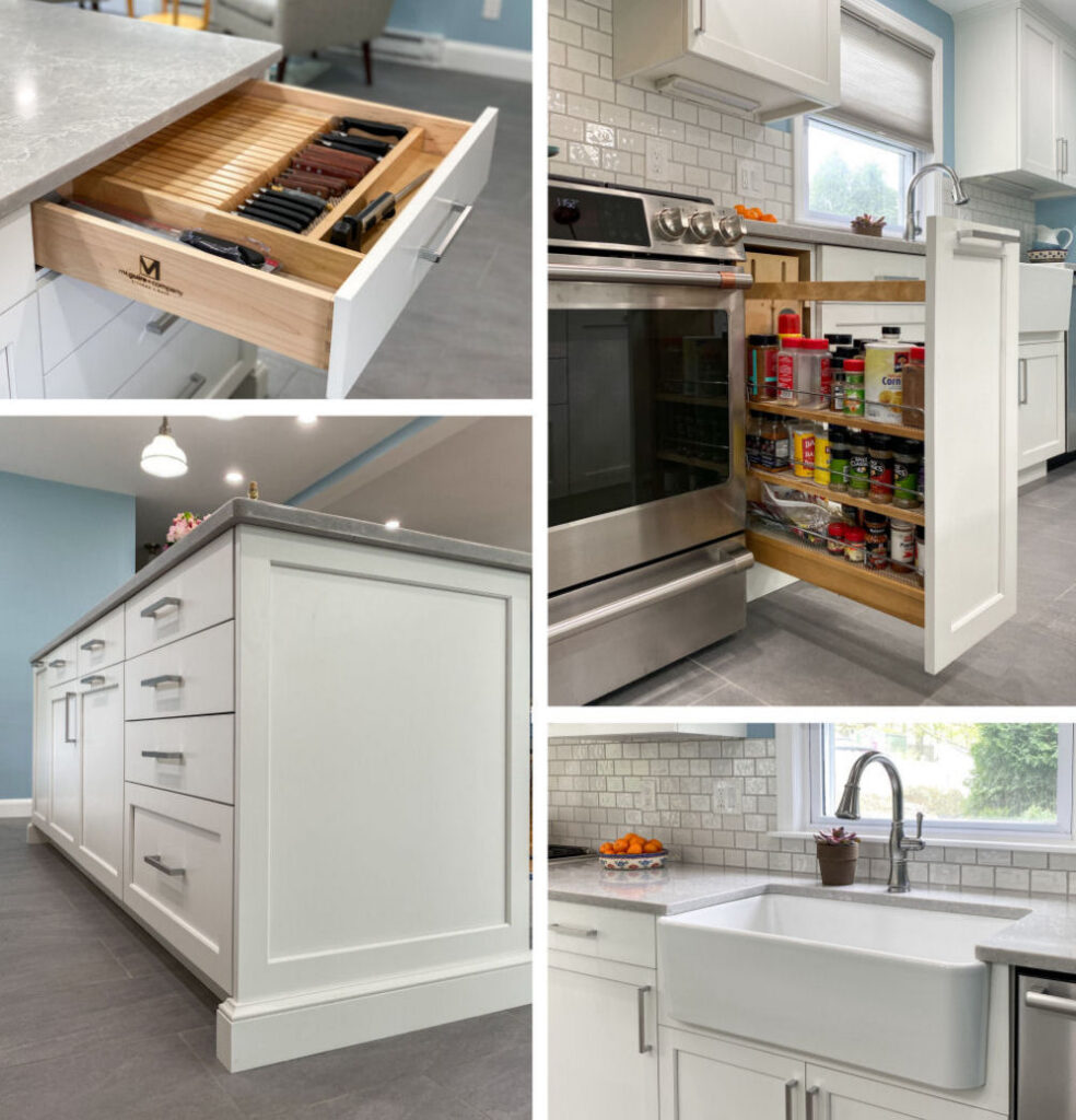 Saugus Kitchen Remodel with White Kitchen Cabinets