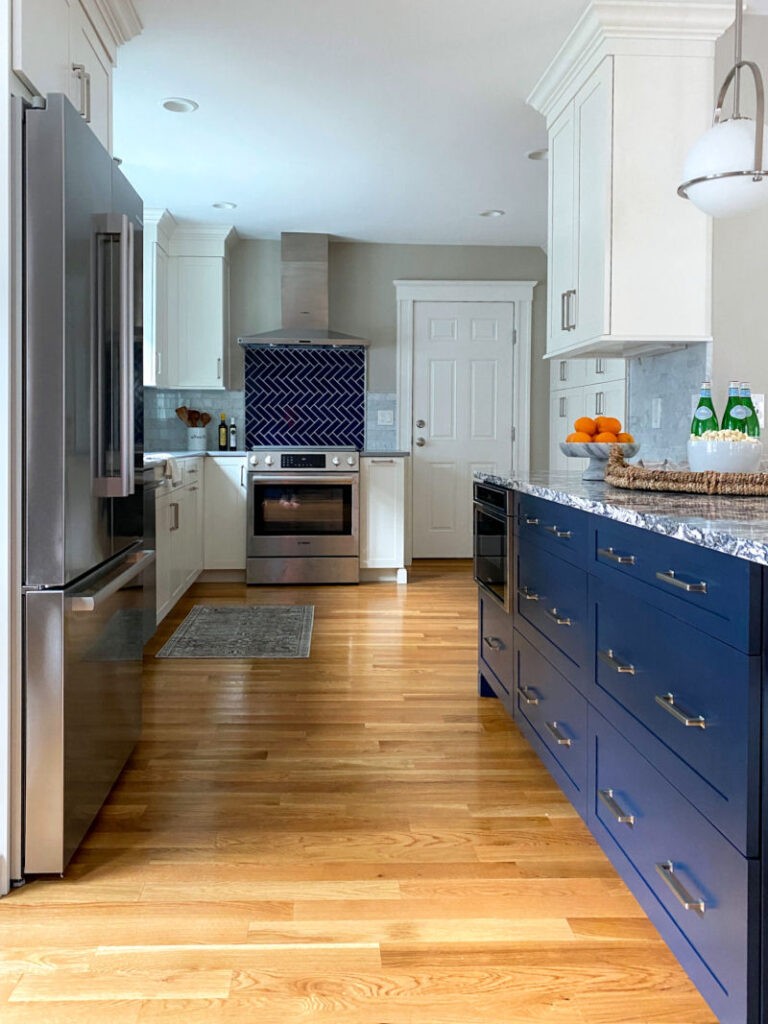 AFTER Melrose Blue and White Kitchen