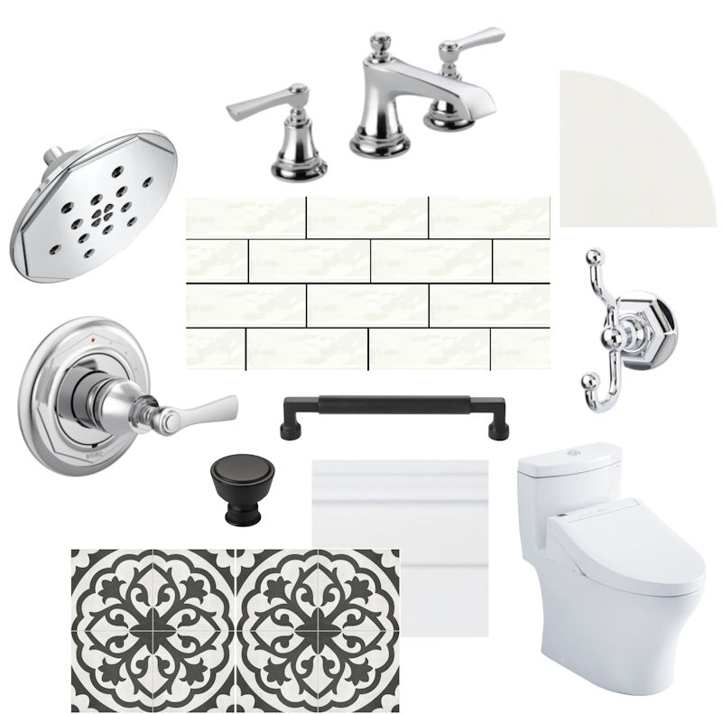 Melrose bathroom and laundry room design materials