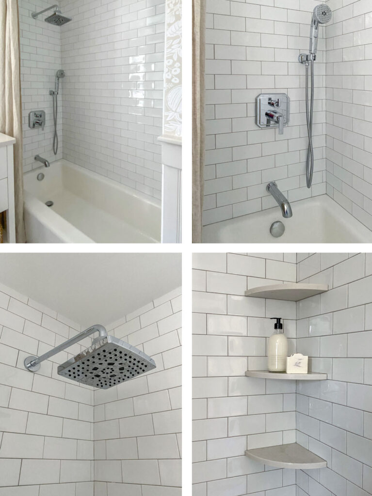 Malden Bathroom Design and Remodel Bathtub and White Subway Tile Shower Walls