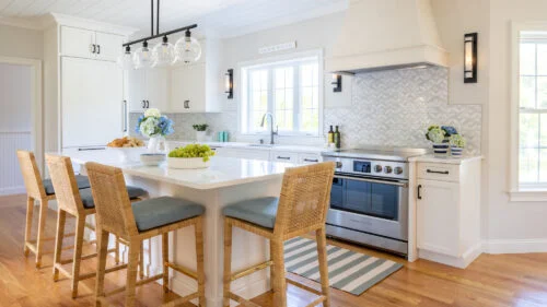 Classic, Neutral Textures in North Reading Kitchen