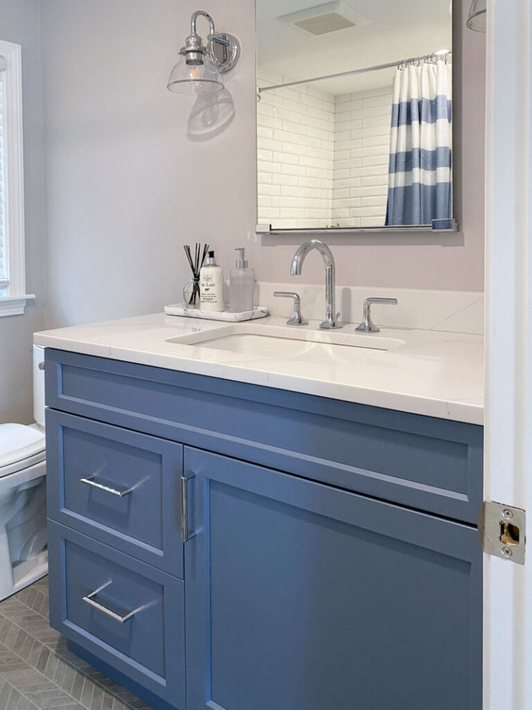 Wakefield Bathroom Remodel - Project Blue and Beyond Vanity