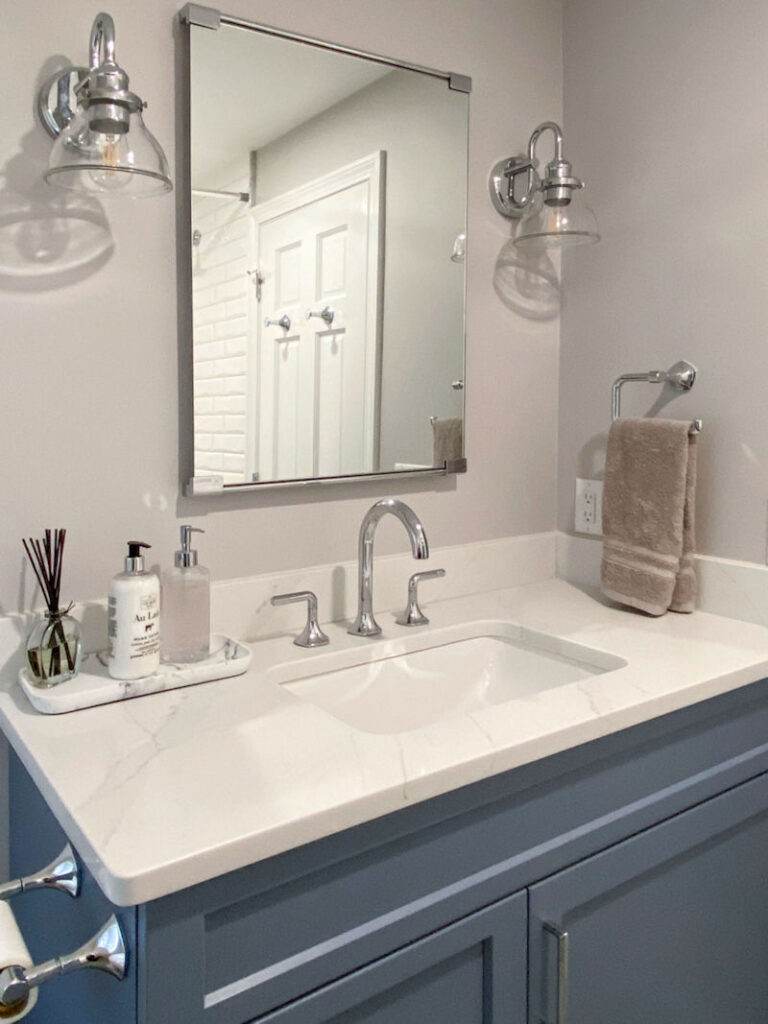 Wakefield Bathroom Remodel - Project Blue and Beyond Vanity Countertop