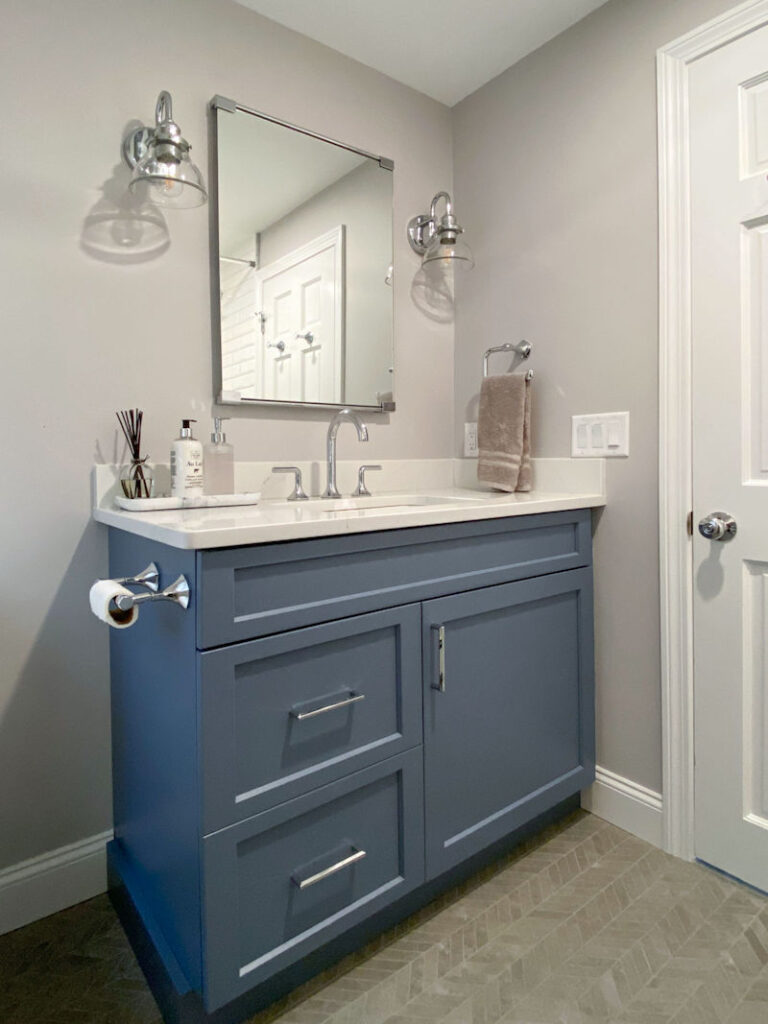 Wakefield Bathroom Remodel - Project Blue and Beyond Vanity