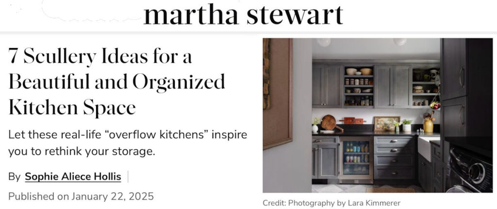martha stewart article 7 scullery ideas for a beautiful and organized kitchen space featuring a scullery by McGuire + Co Kitchen & Bath