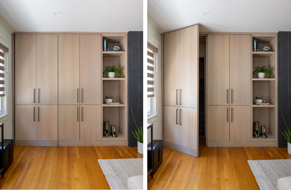 Lynnfield living room cabinetry with secret door