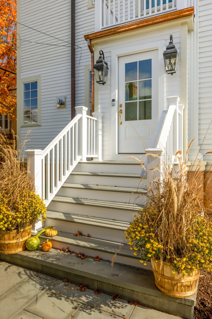Wakefield design-build project side entry and stairway.